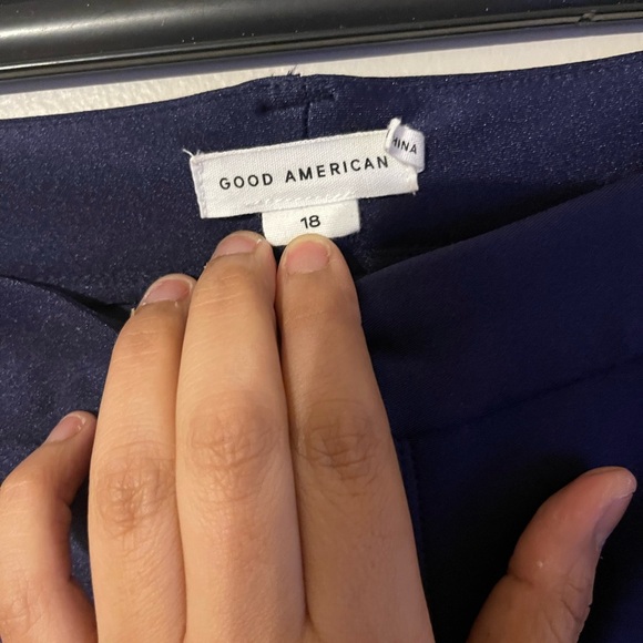 Good American Compression Shine Good Waist Legging in Blue Rinse sz 18 - Picture 2 of 5